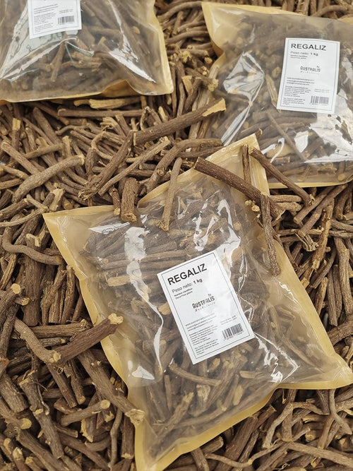 Regaliz en raíz seca a granel presentación 1 kg