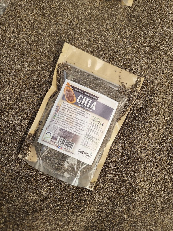 Semillas de chía Salvia hispanica ricas en fibra y omega 3