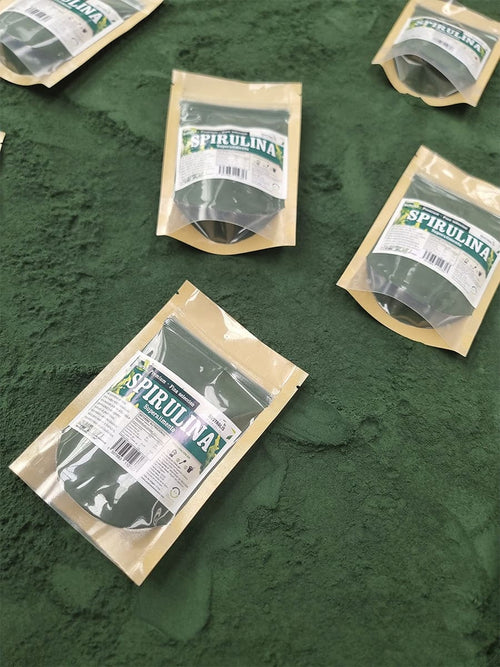 Spirulina natural en polvo para yogur, jugos y preparaciones saludables