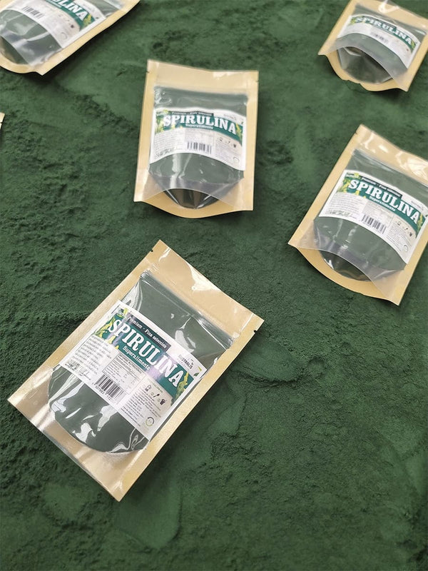 Spirulina natural en polvo para yogur, jugos y preparaciones saludables