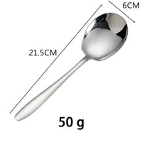 Juego de 2 Cucharas grande de acero inoxidable para cocina o postres