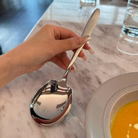 Juego de 2 Cucharas grande de acero inoxidable para cocina o postres