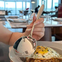 Juego de 2 Cucharas grande de acero inoxidable para cocina o postres
