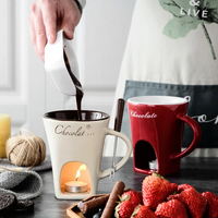 Taza para Derretir Chocolate con Base Portavela