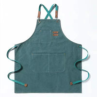Delantal de trabajo unisex para cafetería, bar y cocina