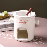 Taza para Derretir Chocolate con Base Portavela