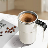 Taza Mezcladora Automática 380 ml con Pantalla LCD Recargable por USB