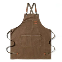 Delantal de trabajo unisex para cafetería, bar y cocina