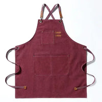 Delantal de trabajo unisex para cafetería, bar y cocina