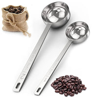 Cuchara medidora de acero inoxidable para granos de café, leche o polvo