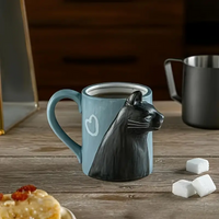 Tazas para Pareja con Diseño de Gatos y Detalle Romántico