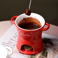 Taza para Derretir Chocolate con Base Portavela