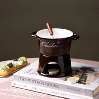 Taza para Derretir Chocolate con Base Portavela