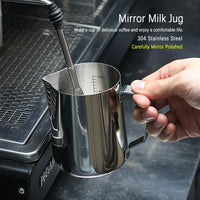 Jarra Espumadora de Leche de Acero Inoxidable con Medidor para Latte Art