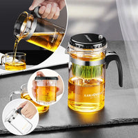 Tetera KAMJOVE de vidrio con infusor y filtro de presión resistente al calor