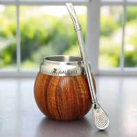 Set matero GAUCHO taza de acero inoxidable con bombilla y cepillo