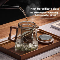 Tetera de alta gama Gianxi de borosilicato con filtro