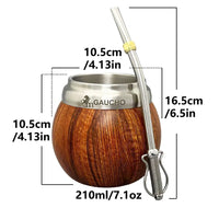 Set matero GAUCHO taza de acero inoxidable con bombilla y cepillo