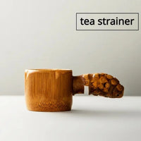 Filtro Infusor de Bambú Artesanal con Malla Fina