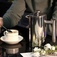 Prensa Francesa de Acero Inoxidable de Alta Calidad con Doble Pared Aislada