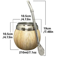 Set matero GAUCHO taza de acero inoxidable con bombilla y cepillo