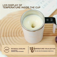 Taza Mezcladora Automática 380 ml con Pantalla LCD Recargable por USB
