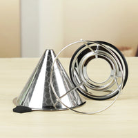 Filtro de Café Reutilizable de Acero Inoxidable Doble Capa con Soporte