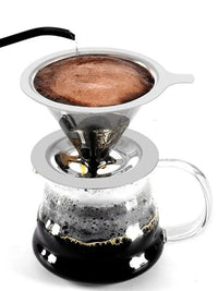 Filtro Colador Reutilizable de Café en Acero Inoxidable Doble Capa