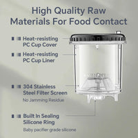 Tetera KAMJOVE de vidrio con infusor y filtro de presión resistente al calor