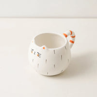 Taza de cerámica adorable con forma de gato de 300 ml
