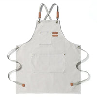 Delantal de trabajo unisex para cafetería, bar y cocina