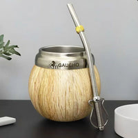 Set matero GAUCHO taza de acero inoxidable con bombilla y cepillo