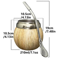 Set matero GAUCHO taza de acero inoxidable con bombilla y cepillo