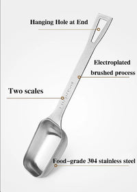Cuchara Medidora de Café 8 g de Acero Inoxidable 304 con Mango Largo