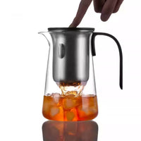 Tetera de vidrio 300 ml de un clic con infusor magnético