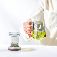 Taza GIANXI de alta calidad con mango de madera y filtro