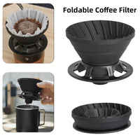 Filtro de Café Portátil Plegable Reutilizable de Silicona para Camping, Viajes y Oficina