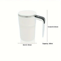 Taza Mezcladora Automática 380 ml con Pantalla LCD Recargable por USB