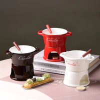 Taza para Derretir Chocolate con Base Portavela