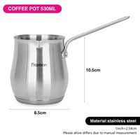 Cafetera Turca Alta Gama de Acero Inoxidable con Base para Inducción