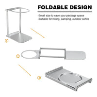 Soporte Plegable de Aluminio para Cafetera Portátil