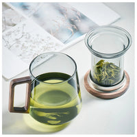 Taza GIANXI de alta calidad con mango de madera y filtro