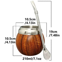 Set matero GAUCHO taza de acero inoxidable con bombilla y cepillo