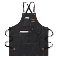 Delantal de trabajo unisex para cafetería, bar y cocina