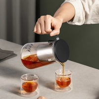 Tetera de vidrio 300 ml de un clic con infusor magnético