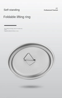 Taza Plegable de Titanio Puro Ligera y Portátil para Camping, Senderismo y Picnic