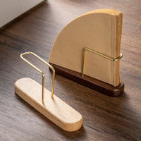 Porta Filtros de Café con Base de Madera y Soporte Metálico