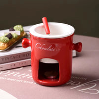 Taza para Derretir Chocolate con Base Portavela