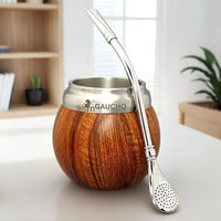 Set matero GAUCHO taza de acero inoxidable con bombilla y cepillo