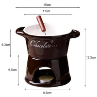 Taza para Derretir Chocolate con Base Portavela
